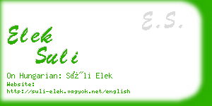 elek suli business card